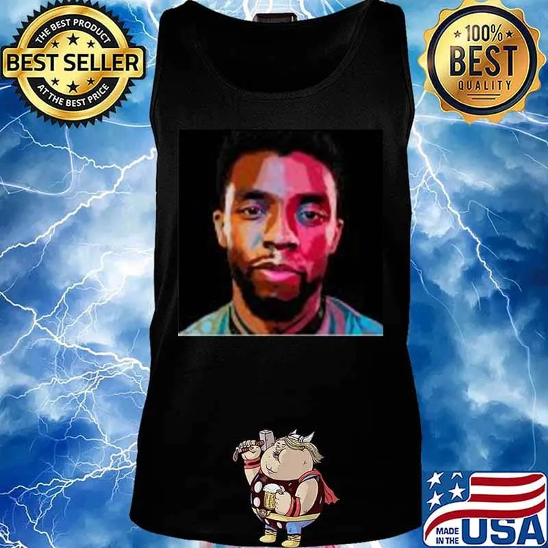 Black panther chadwick Boseman art color s Tank top