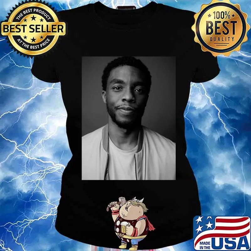 Black panther chadwick Boseman cast picture s Ladies tee