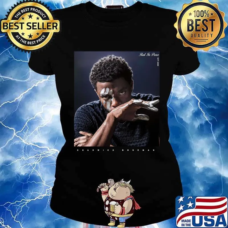 Black panther chadwick Boseman picture s Ladies tee