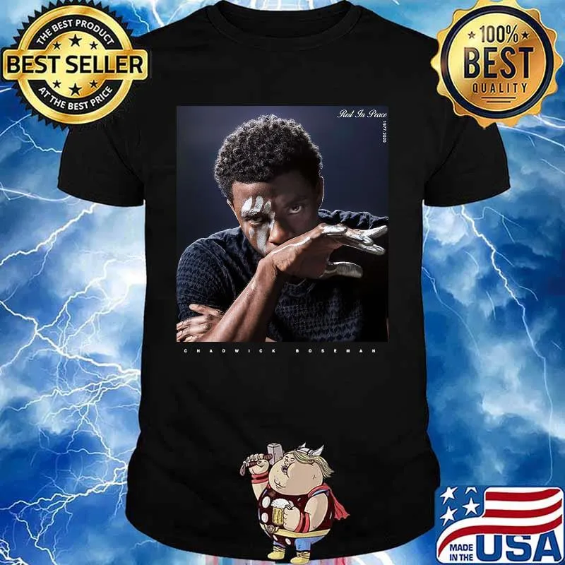 Black panther chadwick Boseman picture shirt