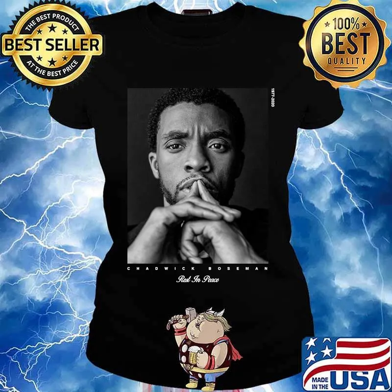 Black panther chadwick Boseman rest in peace 1977 2020 s Ladies tee