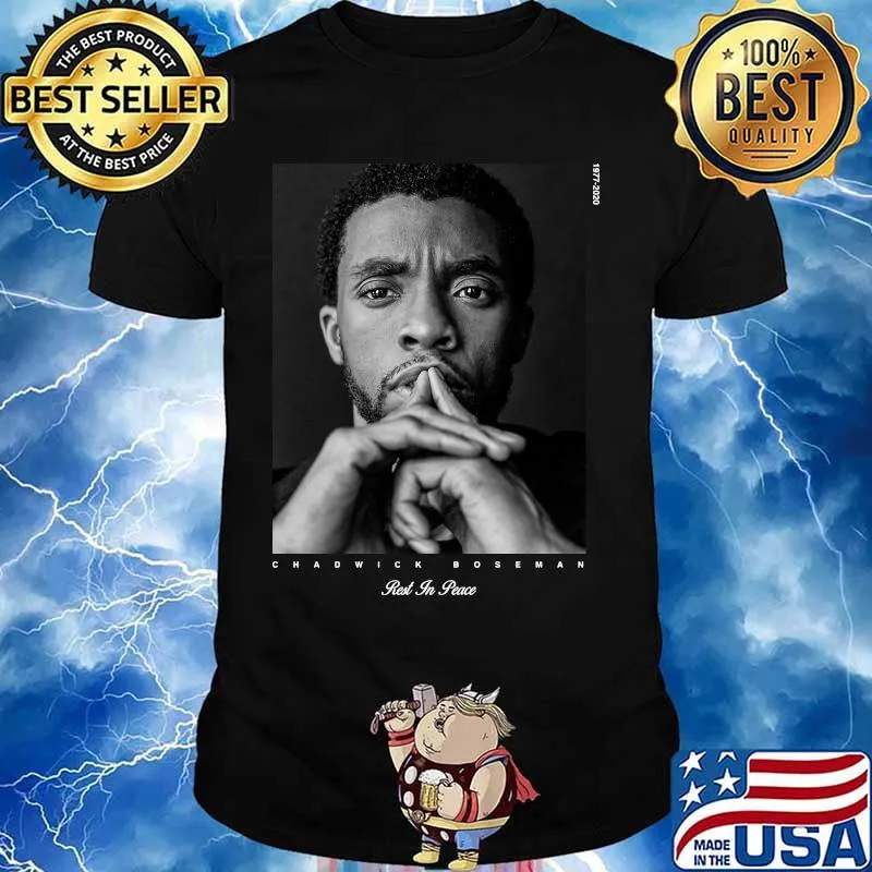 Black panther chadwick Boseman rest in peace 1977 2020 shirt