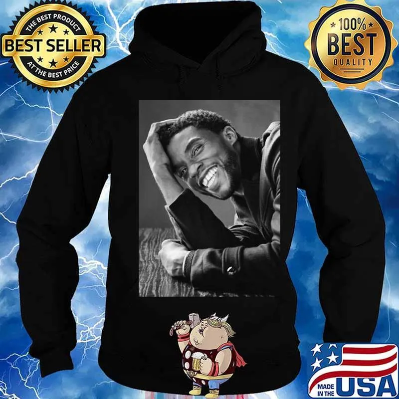 Black panther chadwick Boseman smiling picture s Hoodie