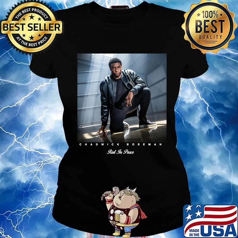 Black panther chadwick est in peace 1977 2020 s Ladies tee