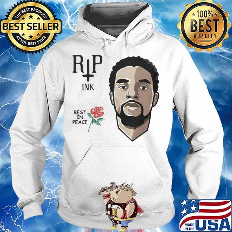 Black panther chadwick rip ink rest in peace rose s Hoodie