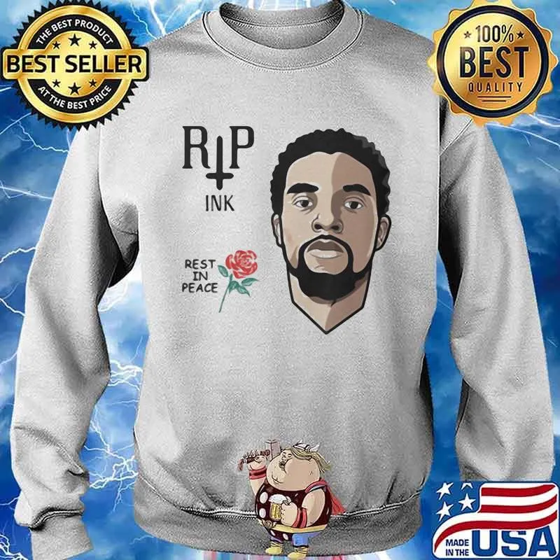 Black panther chadwick rip ink rest in peace rose s Sweater