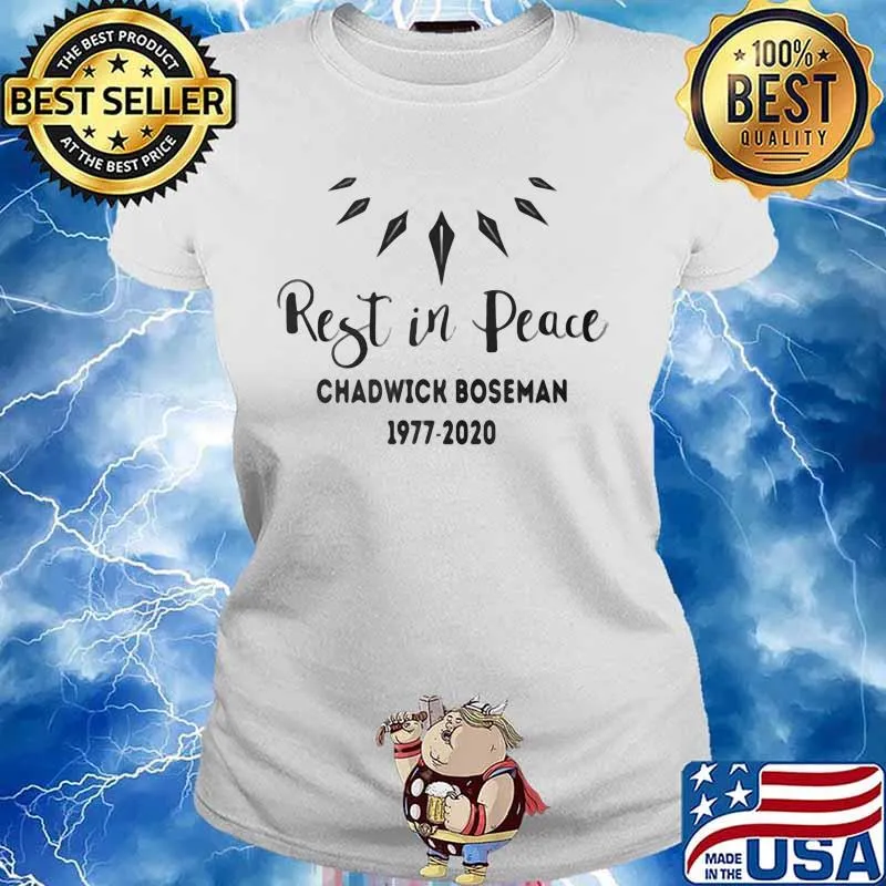 Black panther rest in peace rip chadwick 1977 2020 s Ladies tee