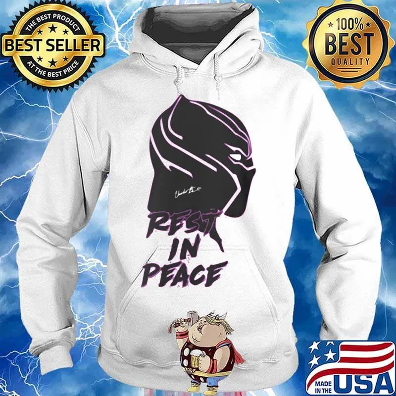 Black panther rip chadwick actor rest in peace signature s Hoodie
