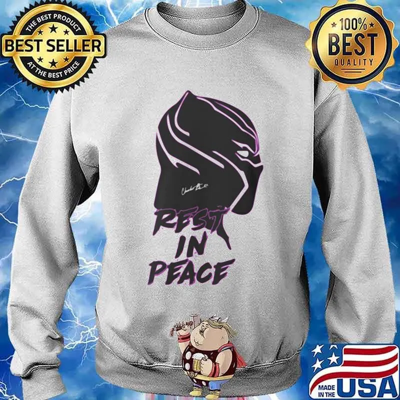 Black panther rip chadwick actor rest in peace signature s Sweater