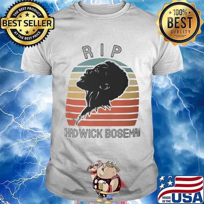 Black panther rip chadwick actor vintage retro shirt