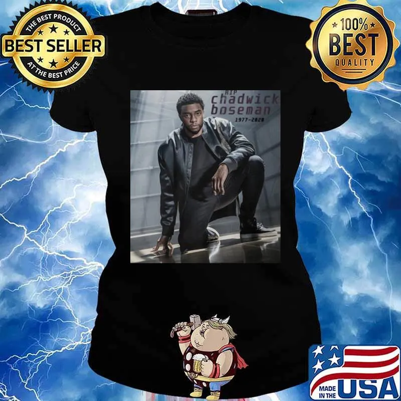 Black panther rip chadwick Boseman 1977 2020 pictures s Ladies tee