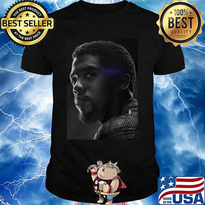 Black panther rip chadwick Boseman picture shirt