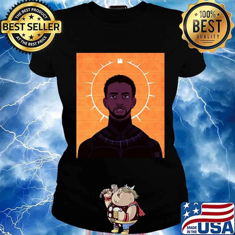 Black panther rip chadwick Boseman power king Ladies tee