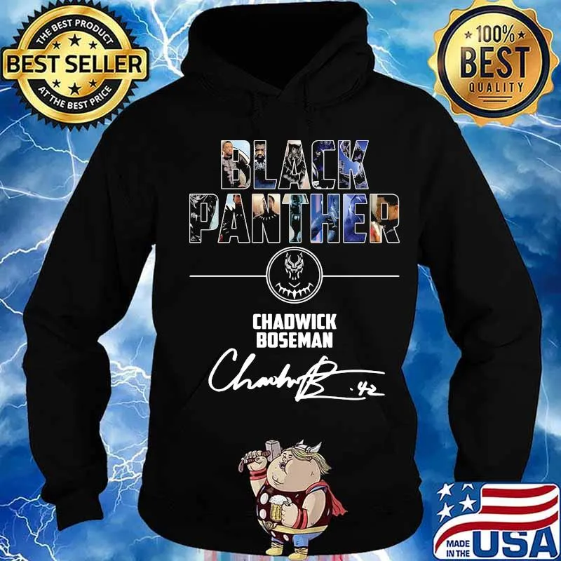 Black panther rip chadwick Boseman signature s Hoodie