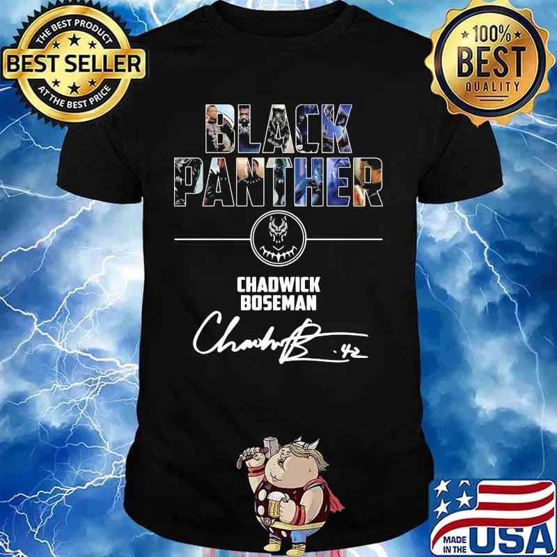 Black panther rip chadwick Boseman signature shirt