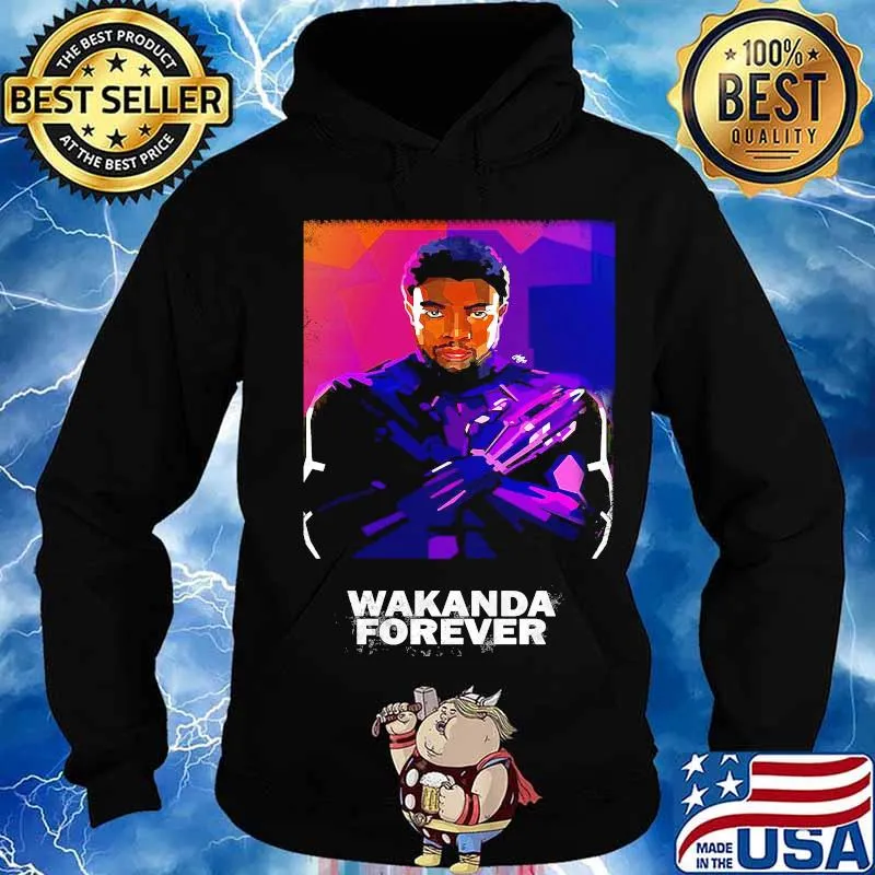 Black panther rip chadwick Boseman wakanda forever art s Hoodie