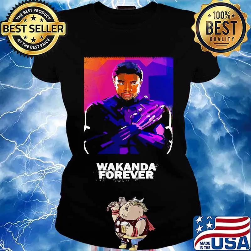 Black panther rip chadwick Boseman wakanda forever art s Ladies tee