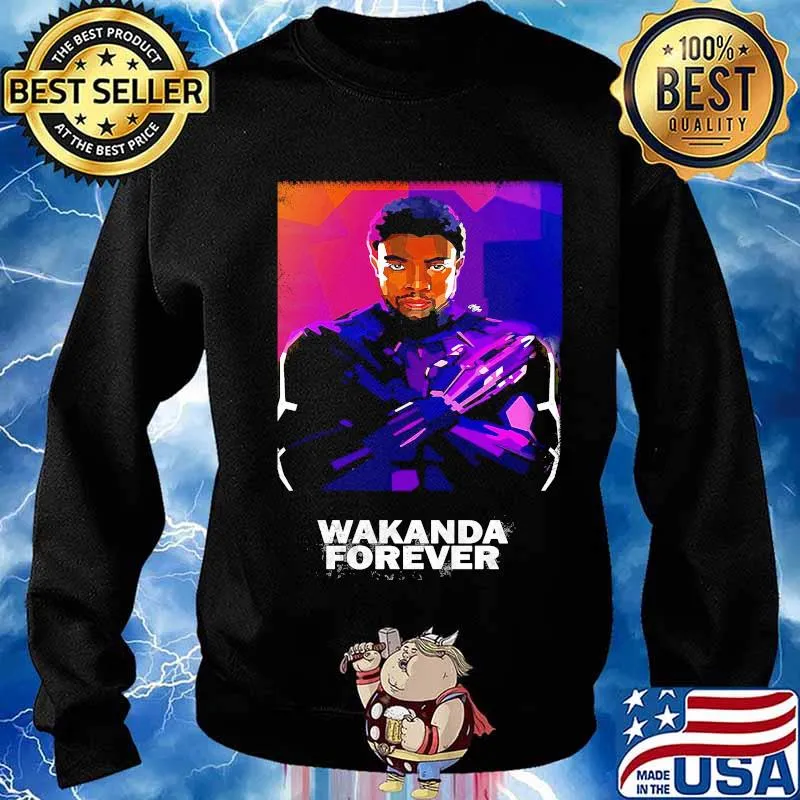 Black panther rip chadwick Boseman wakanda forever art s Sweater
