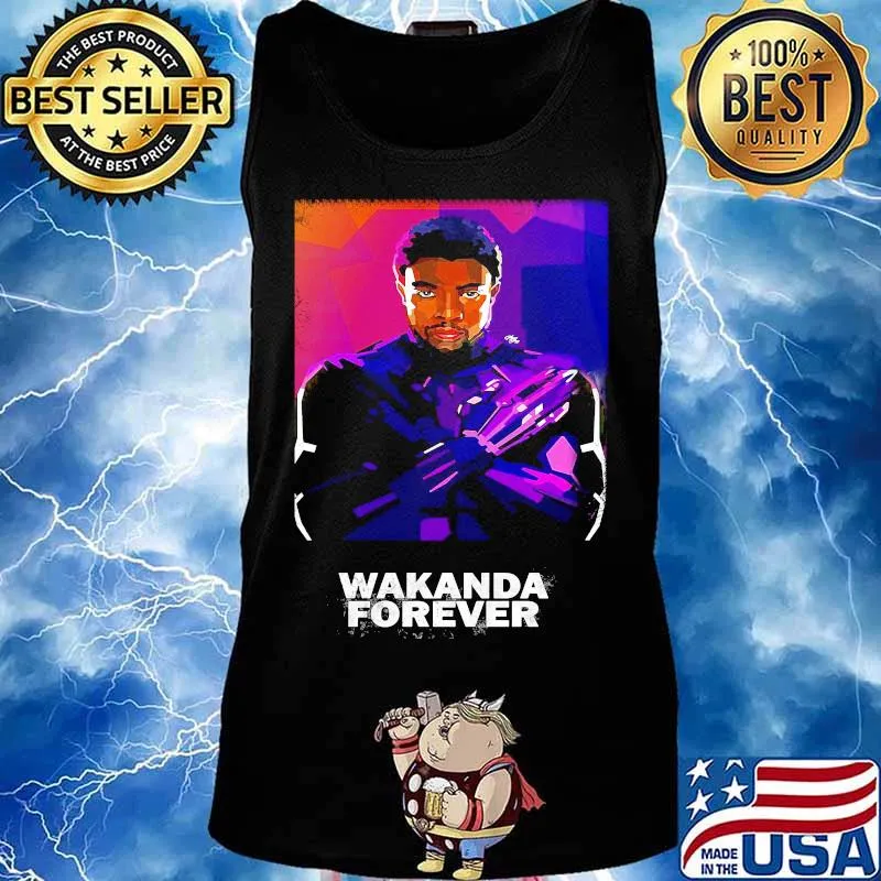 Black panther rip chadwick Boseman wakanda forever art s Tank top