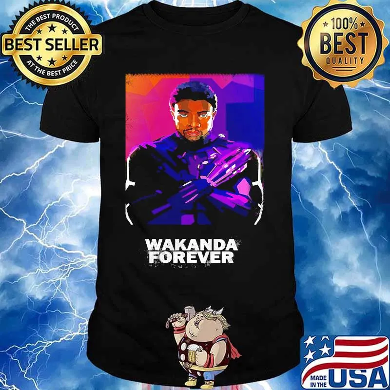 Black panther rip chadwick Boseman wakanda forever art shirt