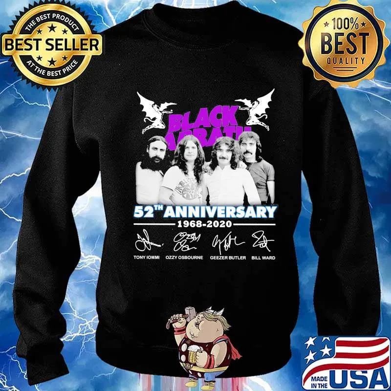 Black sabbath 52th anniversary signatures s Sweater