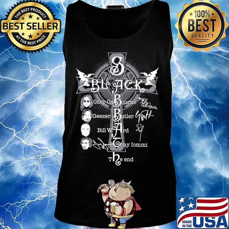Black sabbath ozzy osbourne geezer butler bill ward tony iommi the end s Tank top