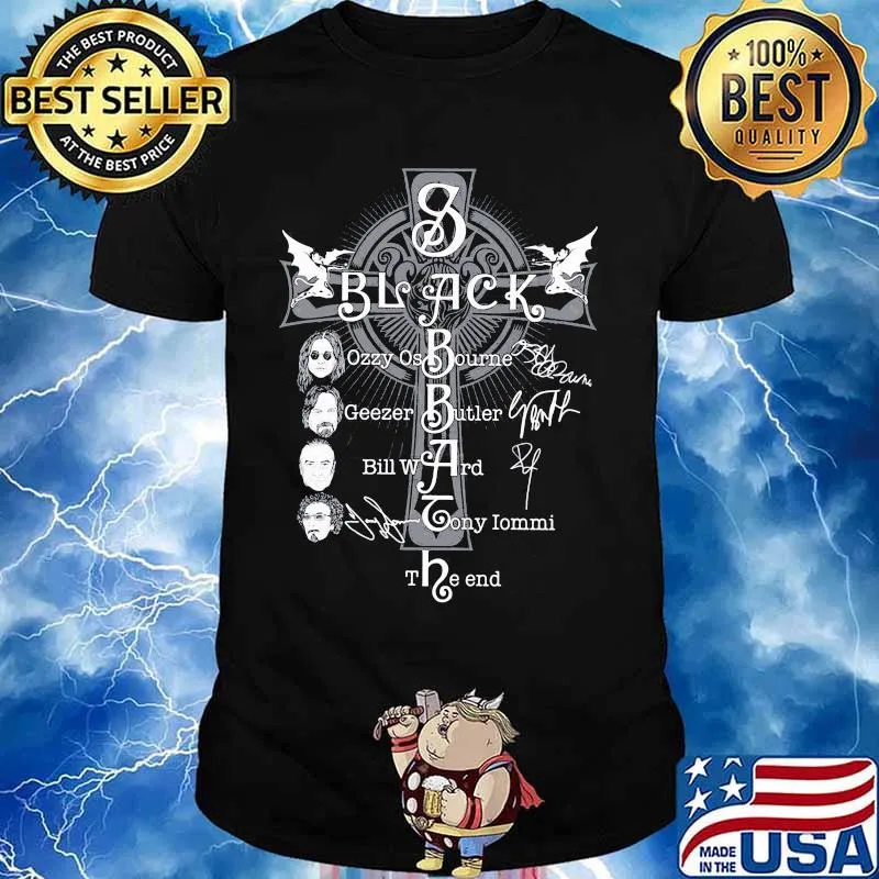 Black sabbath ozzy osbourne geezer butler bill ward tony iommi the end shirt