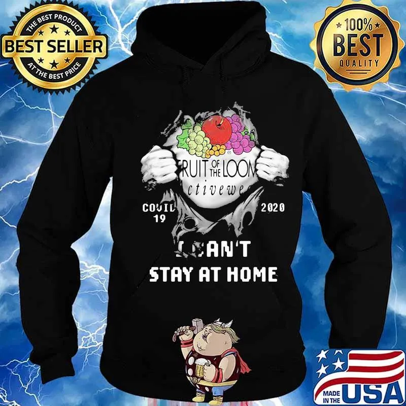 Blood inside fruit of the loom activewear covid-19 2020 i can't stay at home s Hoodie