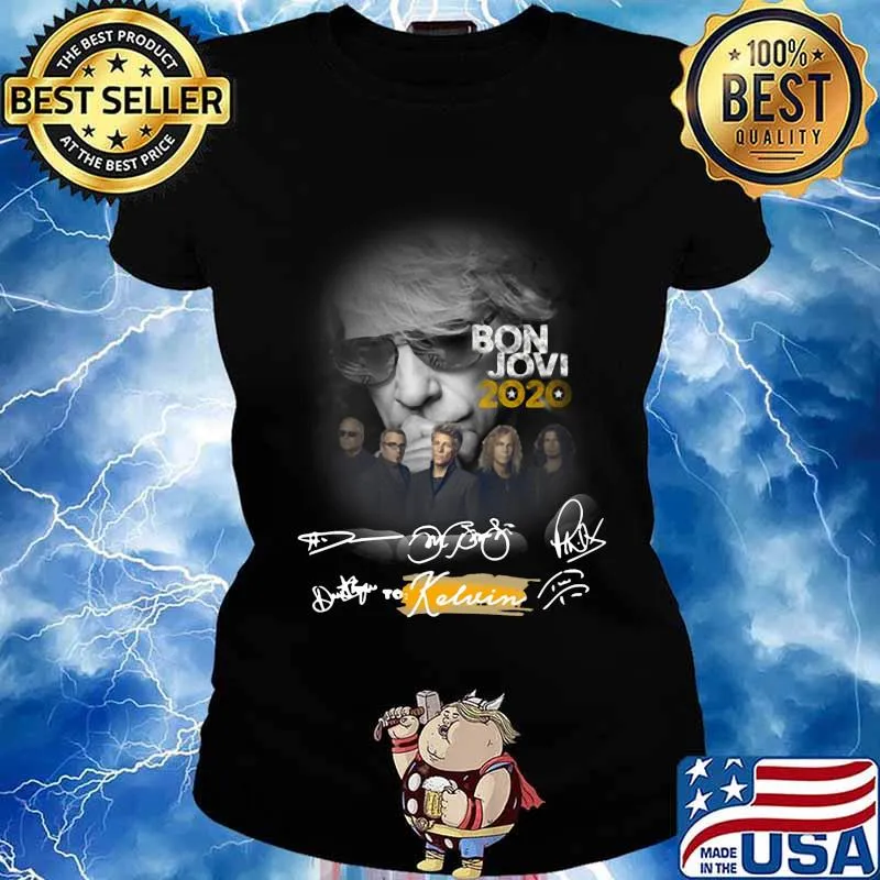 Bon jovi band 2020 to kelvin signatures s Ladies tee