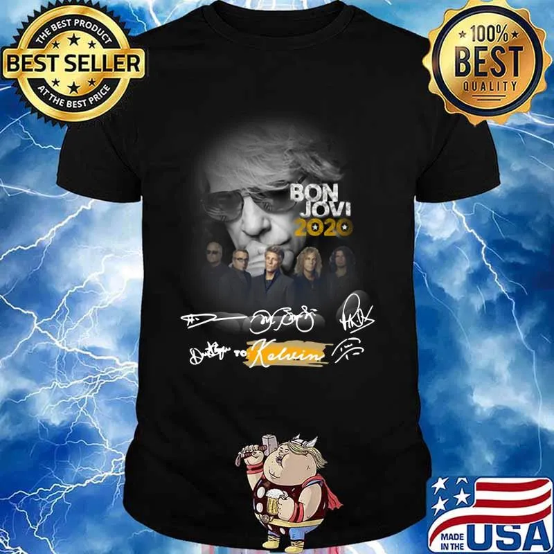 Bon jovi band 2020 to kelvin signatures shirt