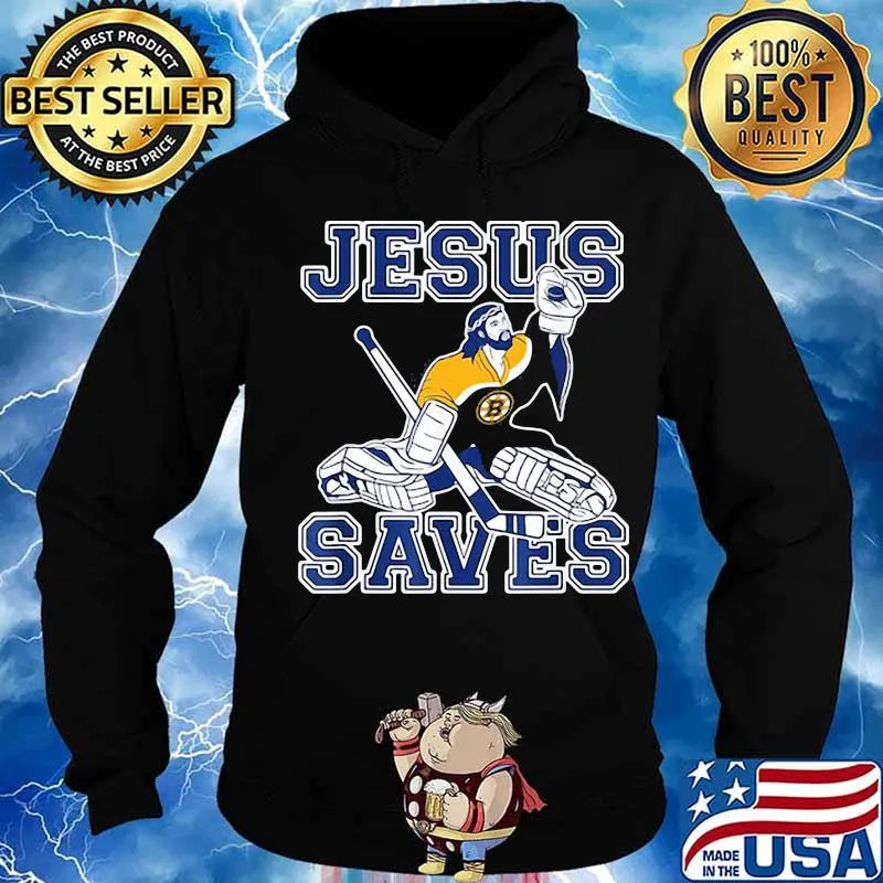 Boston bruins hockey jesus saves s Hoodie