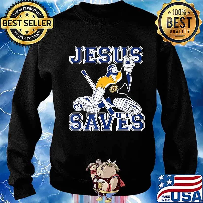 Boston bruins hockey jesus saves s Sweater