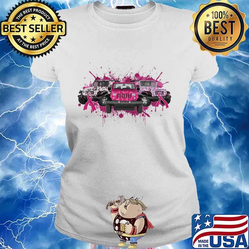 BREAST CANCER AWARENESS CAR RIBBON SHIRT Ladies tee