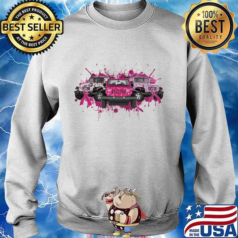 BREAST CANCER AWARENESS CAR RIBBON SHIRT Sweater