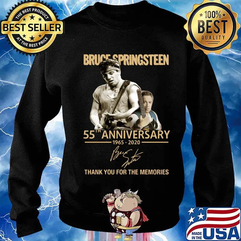 Bruce springsteen 55th anniversary 1965 2020 thank you for the memories signature s Sweater