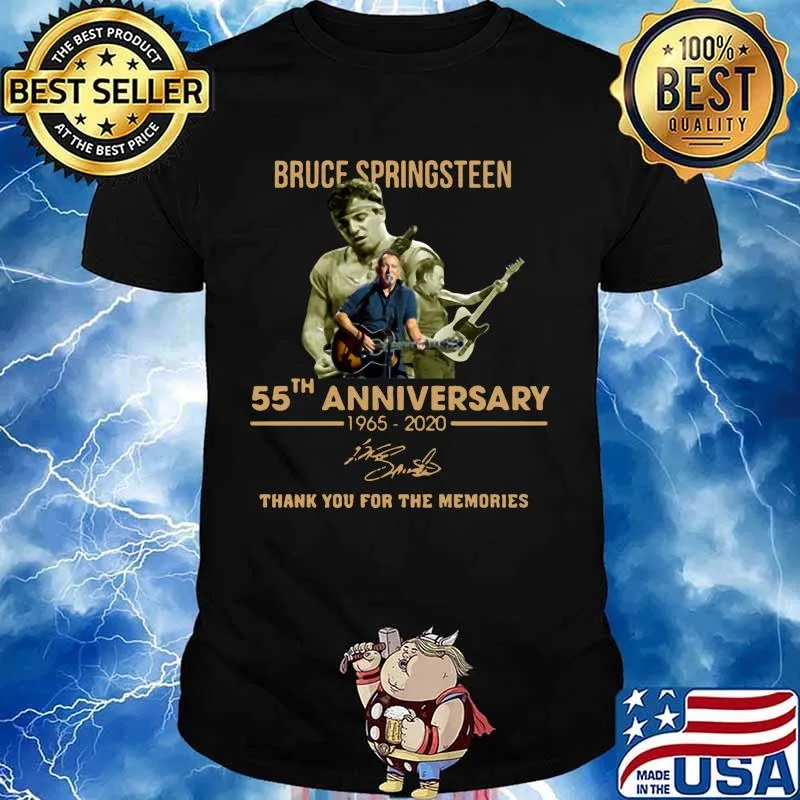 Bruce springsteen 55th anniversary 1965 2020 thank you for the memories signature shirt