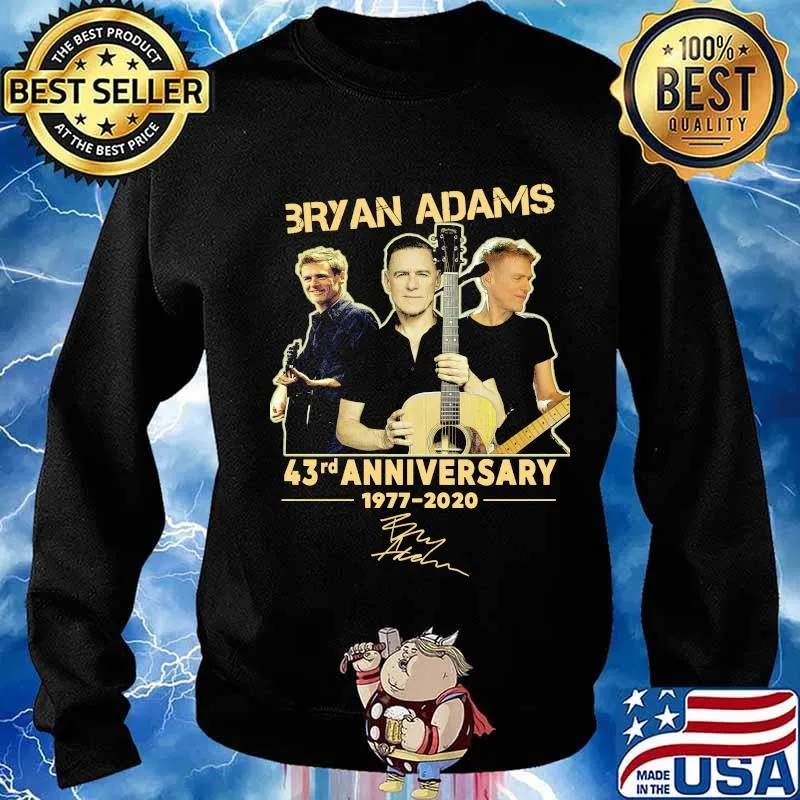 Bryan adams band 43rd anniversary 1977 2020 signature s Sweater