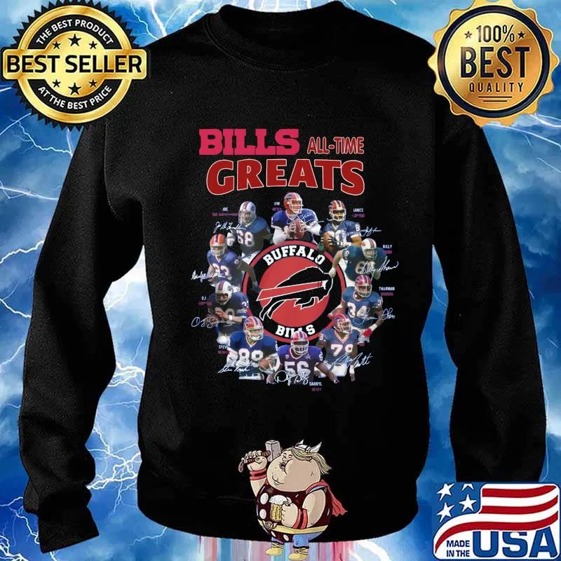 Buffalo bills all time greats signatures s Sweater