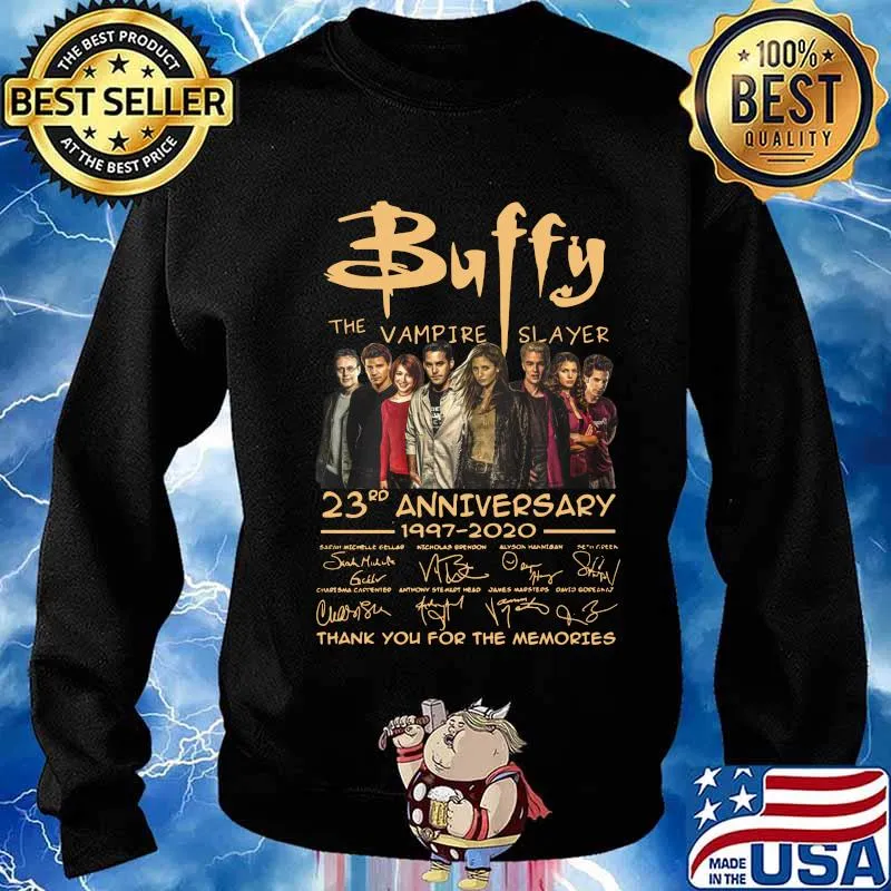 Buffy the vampire slayer 23rd anniversary 1997 2020 thank you for the memories signatures s Sweater