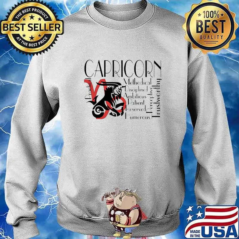 CAPRICORN PRACTICAL METHODICAL DISCIPLINED AMBITIOUS PATIENT RESERVED HUMEROUS PERCEPTIVE TRUSTWORTHY SHIRT Sweater