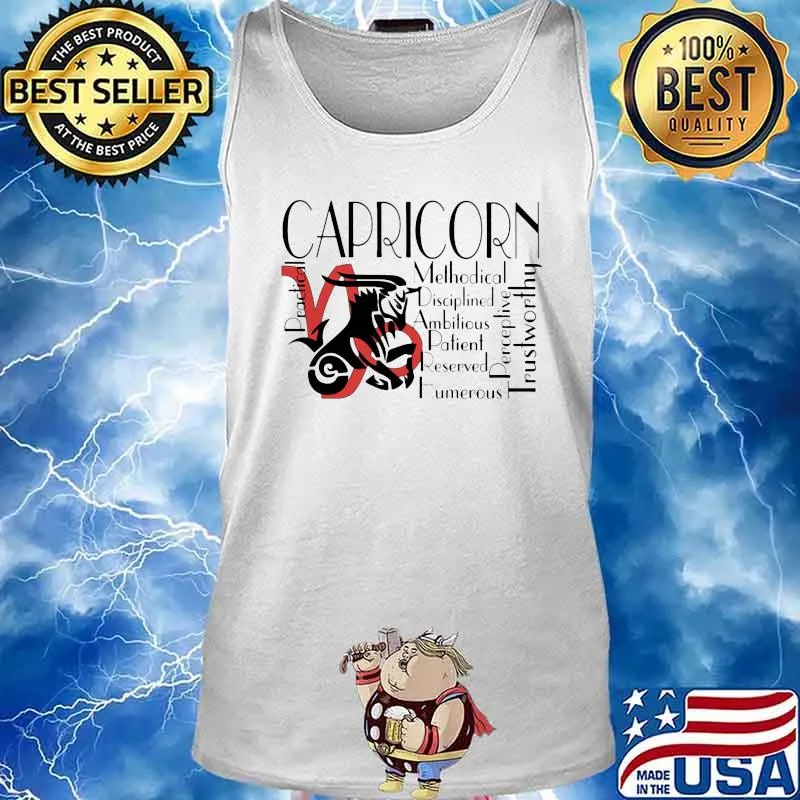 CAPRICORN PRACTICAL METHODICAL DISCIPLINED AMBITIOUS PATIENT RESERVED HUMEROUS PERCEPTIVE TRUSTWORTHY SHIRT Tank top