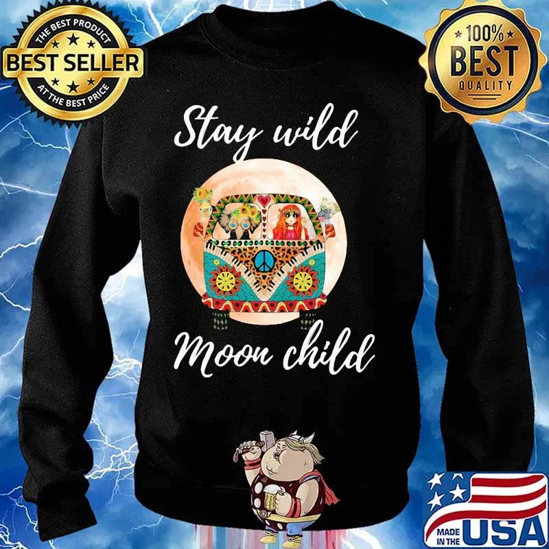 Car hippie Stay wild moon child s Sweater