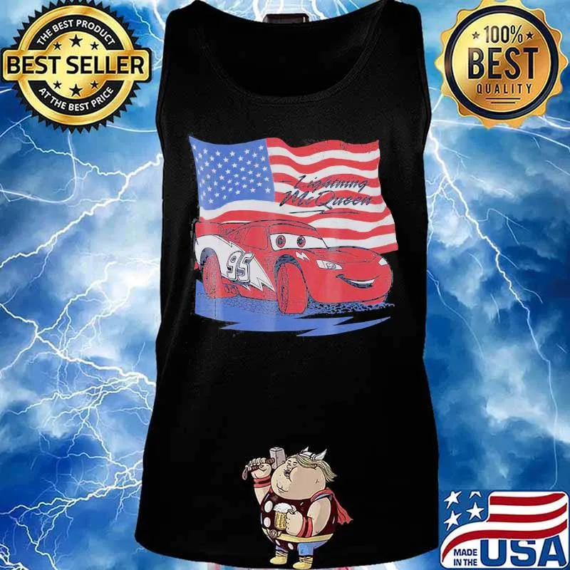 Car Lightning McQueen American Flag s Tank top