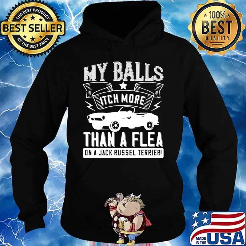 Car my balls itch more than a flea on a jack russell terrier s Hoodie