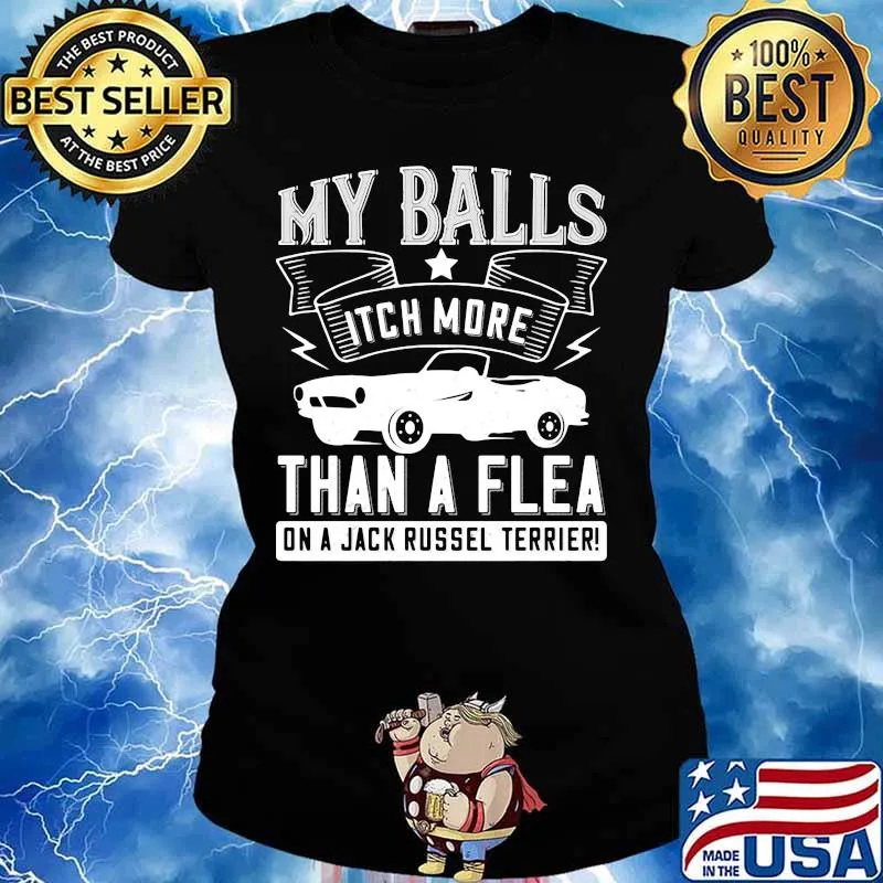 Car my balls itch more than a flea on a jack russell terrier s Ladies tee