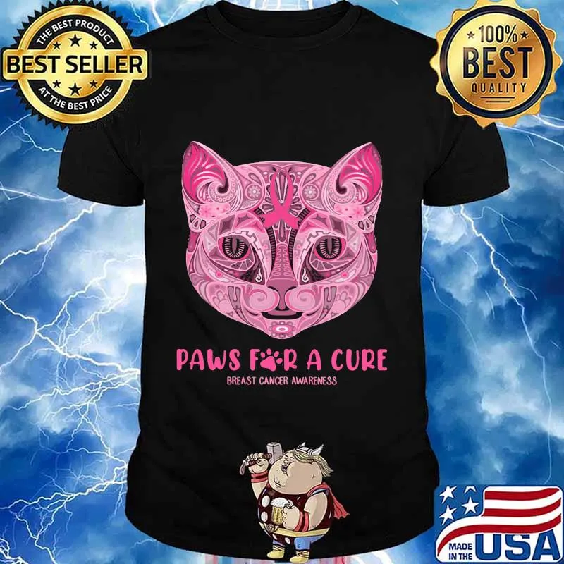 Cats Paws For A Cure Breast Cancer Awareness shirt