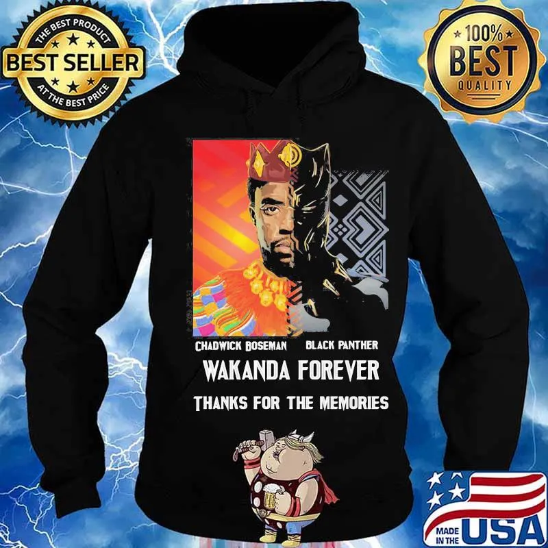 Chadwick Boseman black panther 1976 2020 thank you for the memories signature s Hoodie
