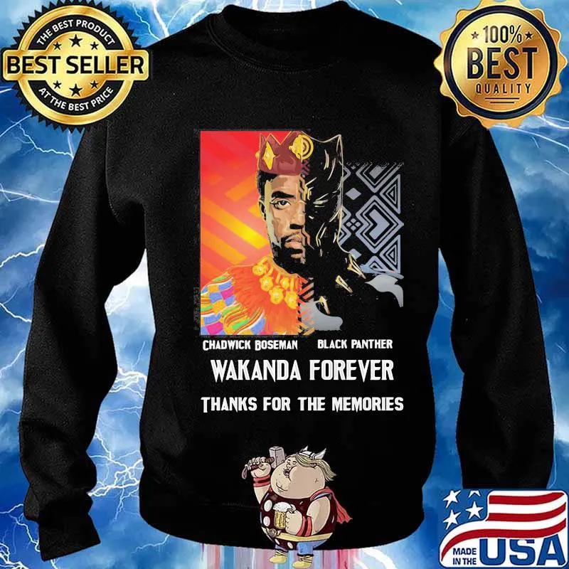 Chadwick Boseman black panther 1976 2020 thank you for the memories signature s Sweater