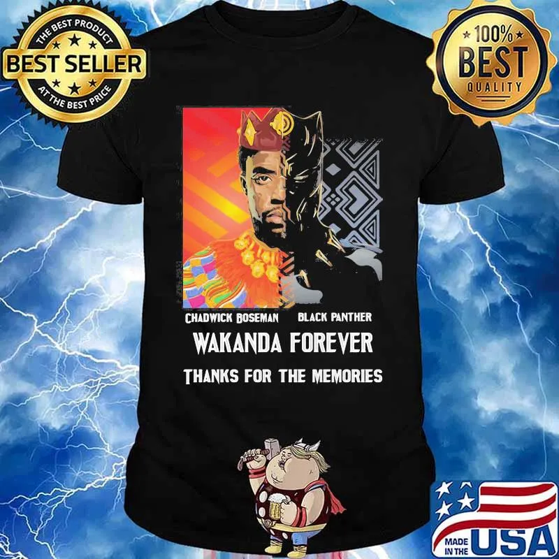 Chadwick Boseman black panther 1976 2020 thank you for the memories signature shirt