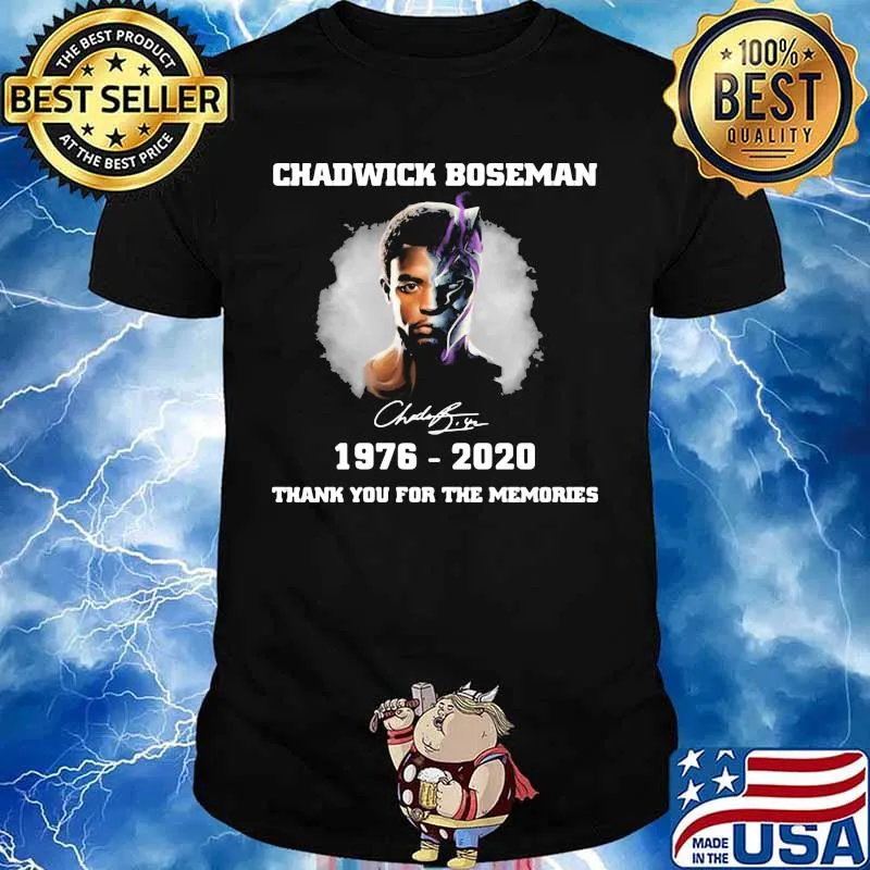 Chadwick Boseman black panther wakanda forever thank you for the memories signature shirt